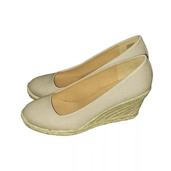 J Crew Women's Size 9 Beige Wedge Heel Shoe SB6#11 - Picture 5 of 7